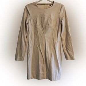 Diane Von Furstenberg Clean Lee Wool Blend Beige Dress Size 6